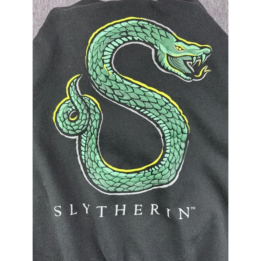 Harry Potter‎ Slytherin Hoodie Varsity Letterman Jacket Green Black Size Small